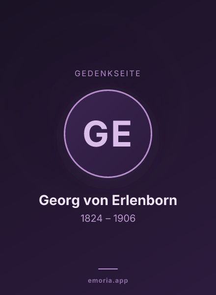 Gedenkportrait von Georg von Erlenborn