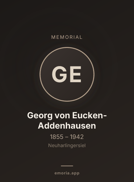 Memorial portrait of Georg von Eucken-Addenhausen