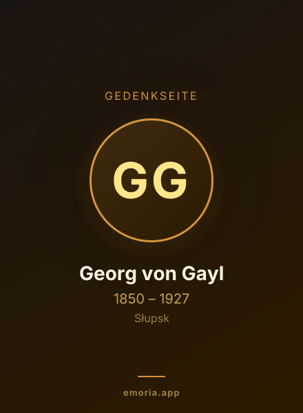 Gedenkportrait von Georg von Gayl
