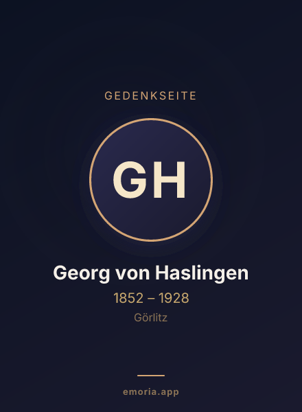 Gedenkportrait von Georg von Haslingen