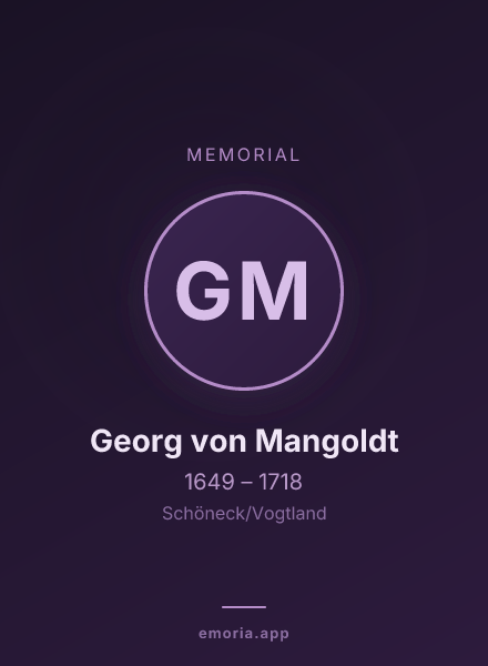 Memorial portrait of Georg von Mangoldt
