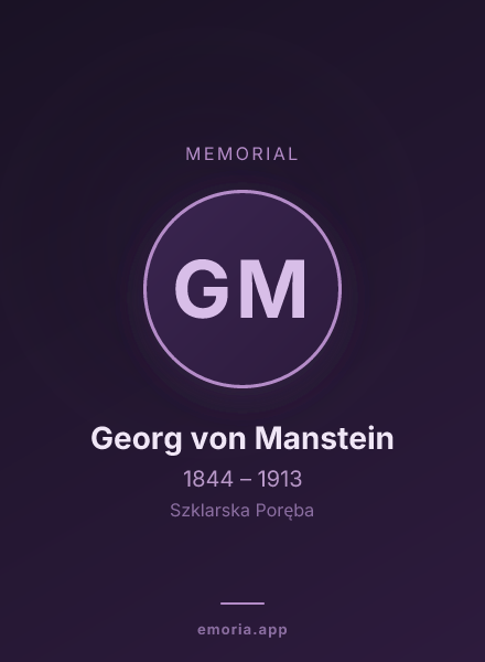 Memorial portrait of Georg von Manstein