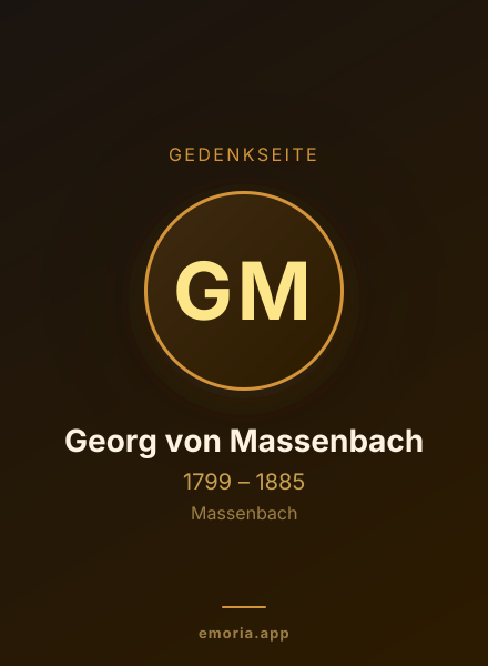 Gedenkportrait von Georg von Massenbach