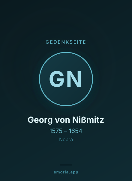 Gedenkportrait von Georg von Nißmitz