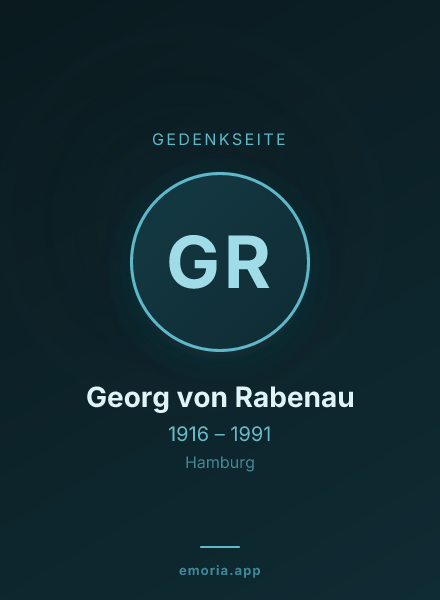 Gedenkportrait von Georg von Rabenau