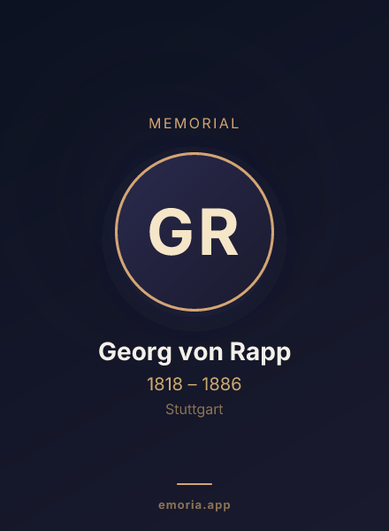 Memorial portrait of Georg von Rapp