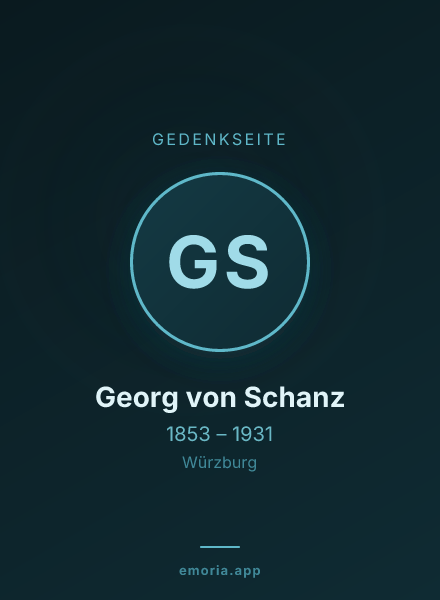 Gedenkportrait von Georg von Schanz