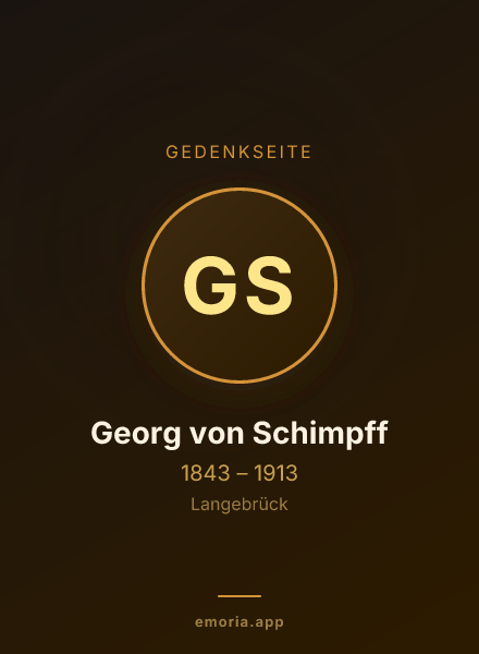 Gedenkportrait von Georg von Schimpff