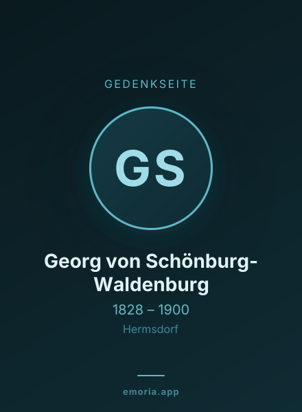 Gedenkportrait von Georg von Schönburg-Waldenburg