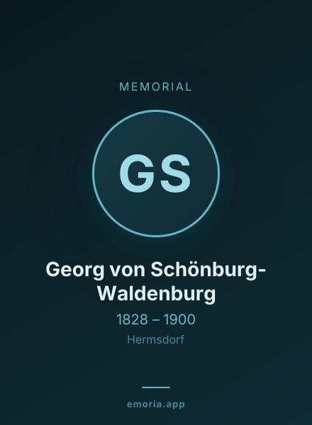 Memorial portrait of Georg von Schönburg-Waldenburg