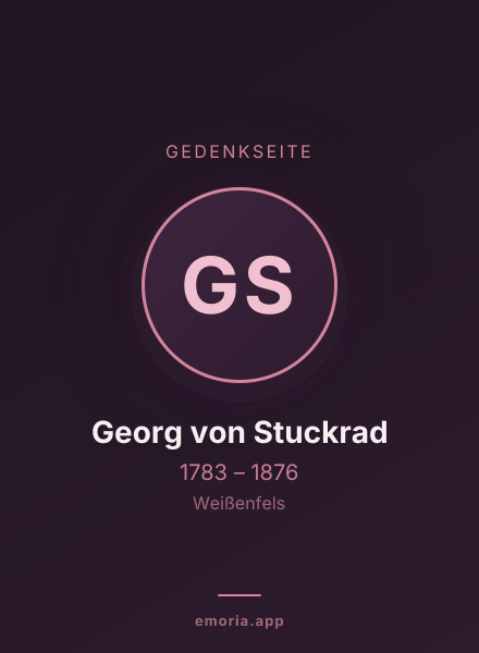 Gedenkportrait von Georg von Stuckrad