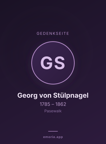 Gedenkportrait von Georg von Stülpnagel