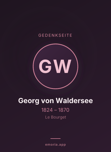 Gedenkportrait von Georg von Waldersee
