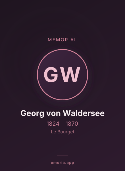 Memorial portrait of Georg von Waldersee