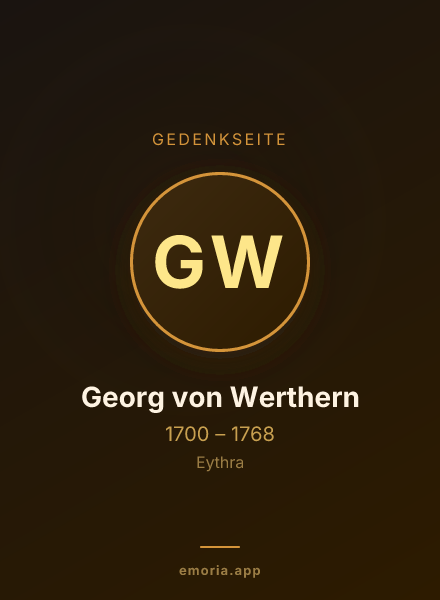 Gedenkportrait von Georg von Werthern