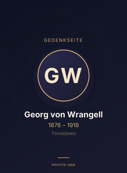 Gedenkportrait von Georg von Wrangell