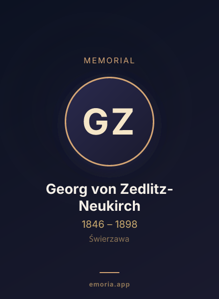 Memorial portrait of Georg von Zedlitz-Neukirch