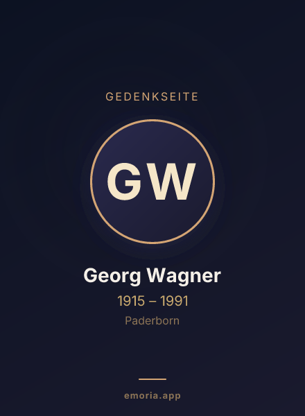 Gedenkportrait von Georg Wagner