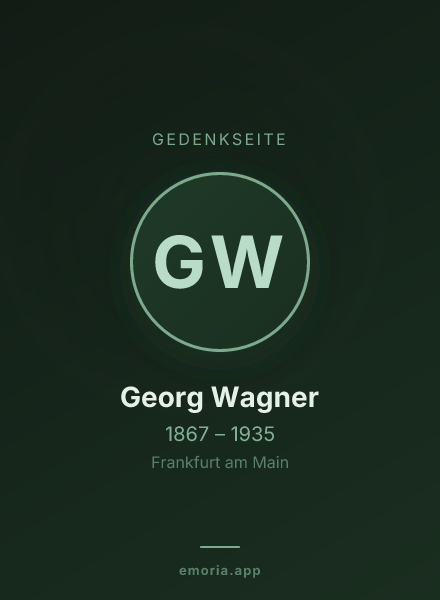 Gedenkportrait von Georg Wagner