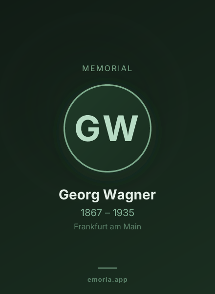 Memorial portrait of Georg Wagner