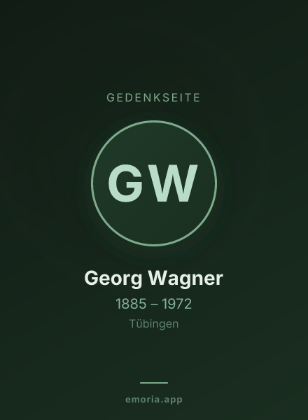 Gedenkportrait von Georg Wagner