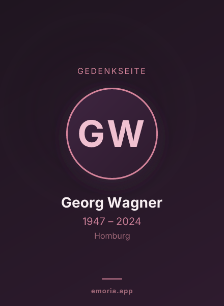 Gedenkportrait von Georg Wagner