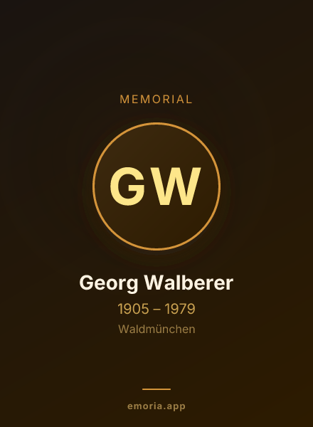 Memorial portrait of Georg Walberer