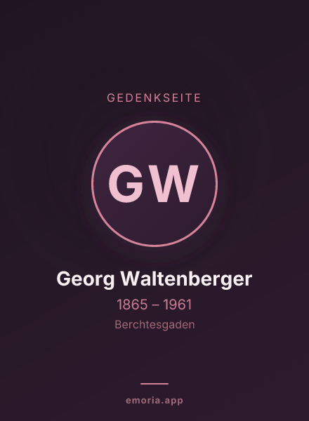 Gedenkportrait von Georg Waltenberger