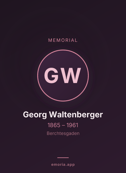 Memorial portrait of Georg Waltenberger