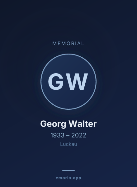 Memorial portrait of Georg Walter