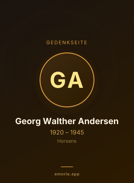 Gedenkportrait von Georg Walther Andersen
