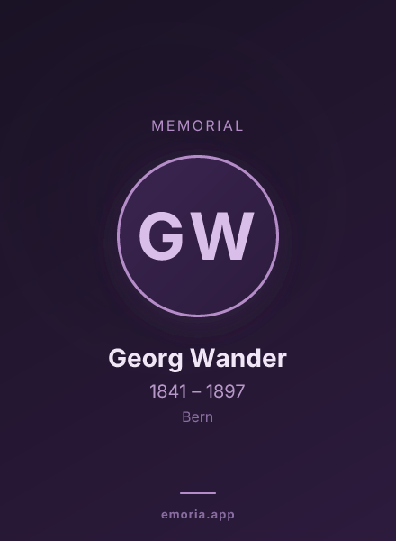 Memorial portrait of Georg Wander