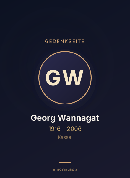 Gedenkportrait von Georg Wannagat