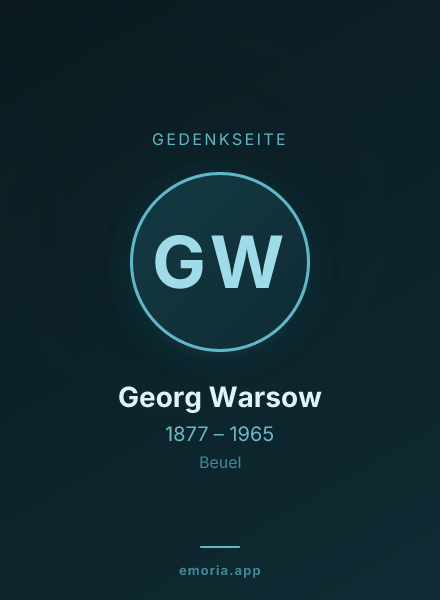 Gedenkportrait von Georg Warsow