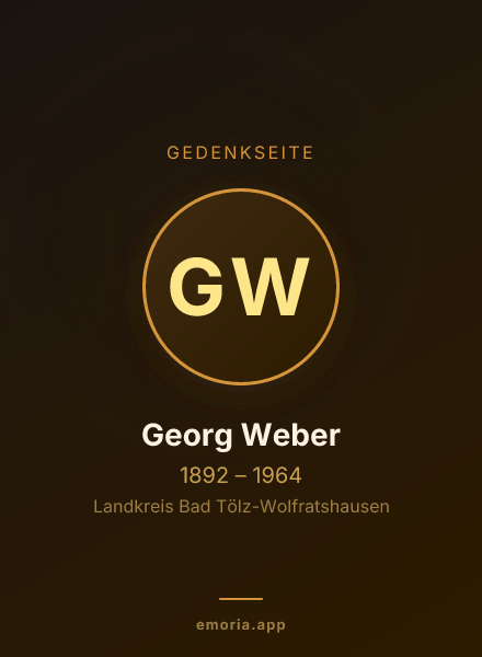 Gedenkportrait von Georg Weber