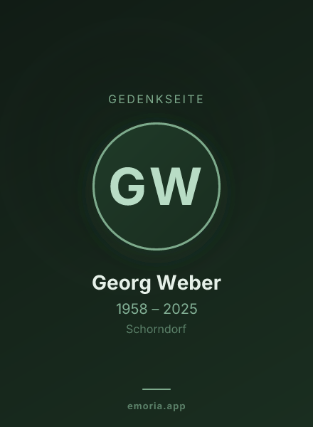 Gedenkportrait von Georg Weber