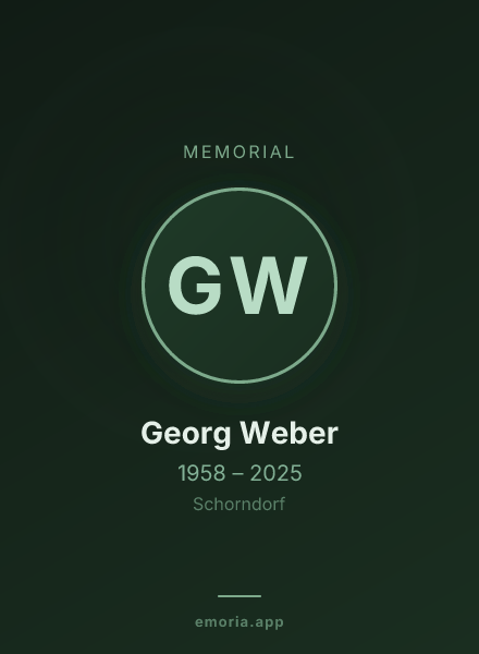 Memorial portrait of Georg Weber