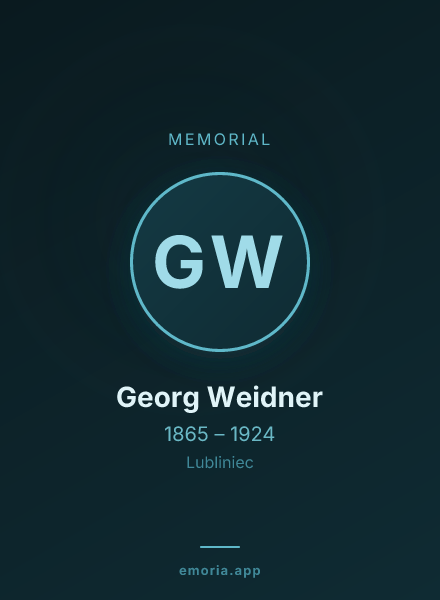 Memorial portrait of Georg Weidner