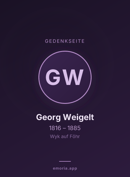 Gedenkportrait von Georg Weigelt