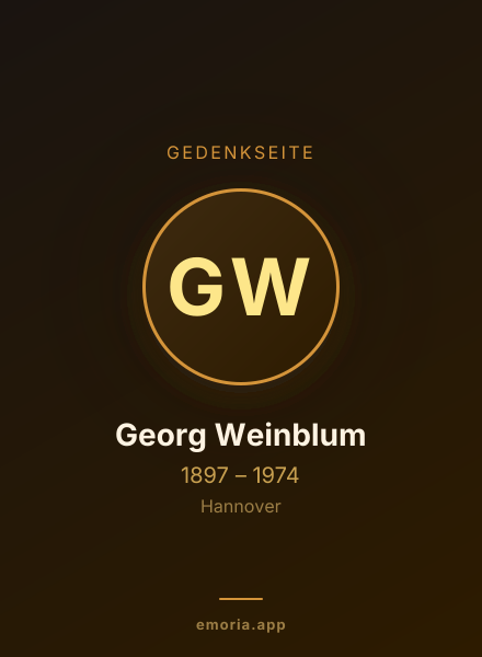 Gedenkportrait von Georg Weinblum