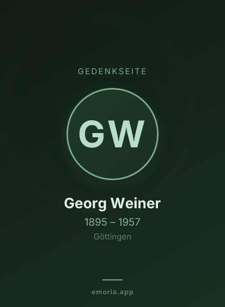 Gedenkportrait von Georg Weiner