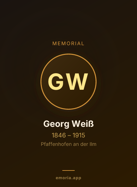 Memorial portrait of Georg Weiß