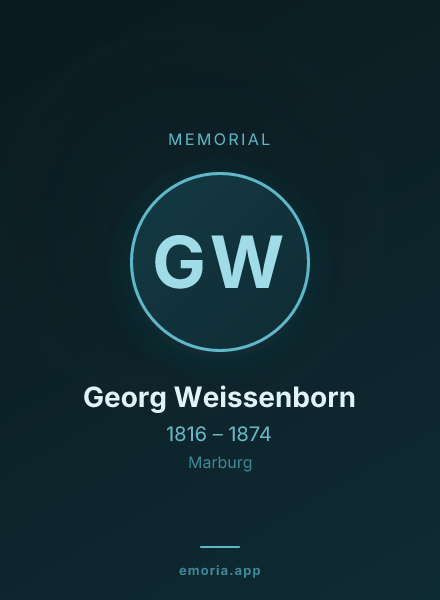 Memorial portrait of Georg Weissenborn