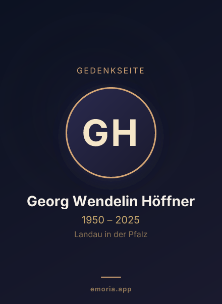 Gedenkportrait von Georg Wendelin Höffner
