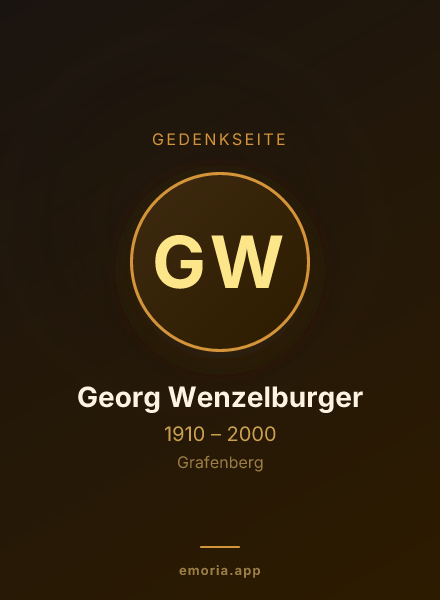Gedenkportrait von Georg Wenzelburger