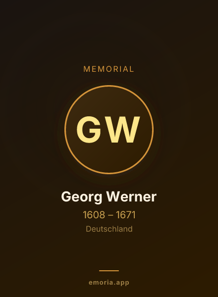Memorial portrait of Georg Werner