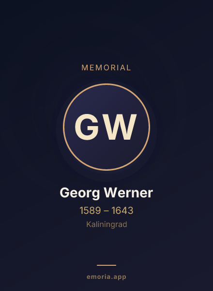 Memorial portrait of Georg Werner
