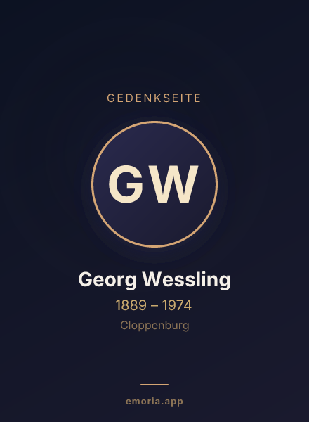 Gedenkportrait von Georg Wessling