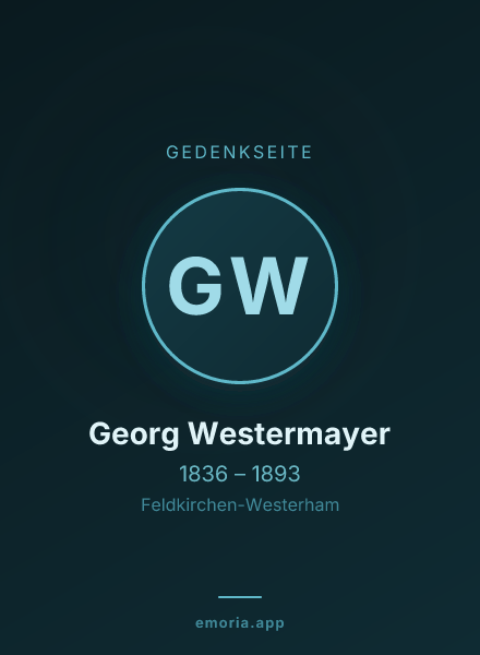 Gedenkportrait von Georg Westermayer