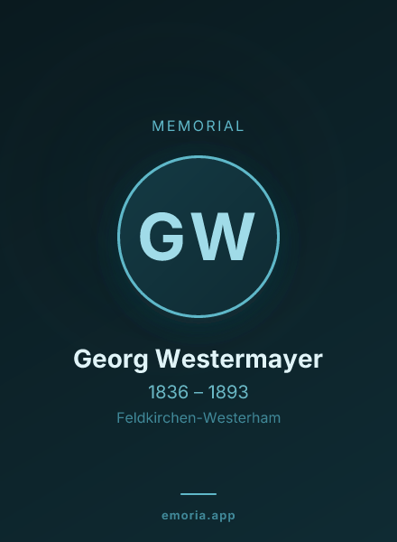Memorial portrait of Georg Westermayer